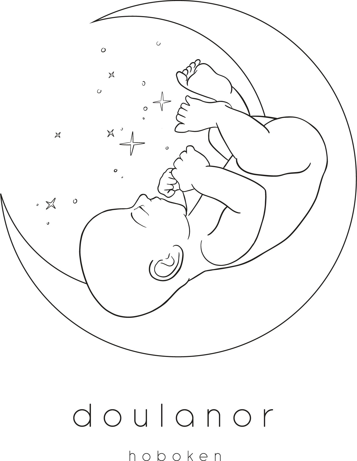 Elora Doula Studio logo floral motif